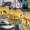 Koyoto Hängeleuchte Glas 15 cm Gold, Klar, 3-flammig