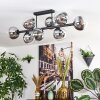 Gastor Deckenleuchte Glas 15 cm Chrom, Klar, Rauchfarben, 8-flammig