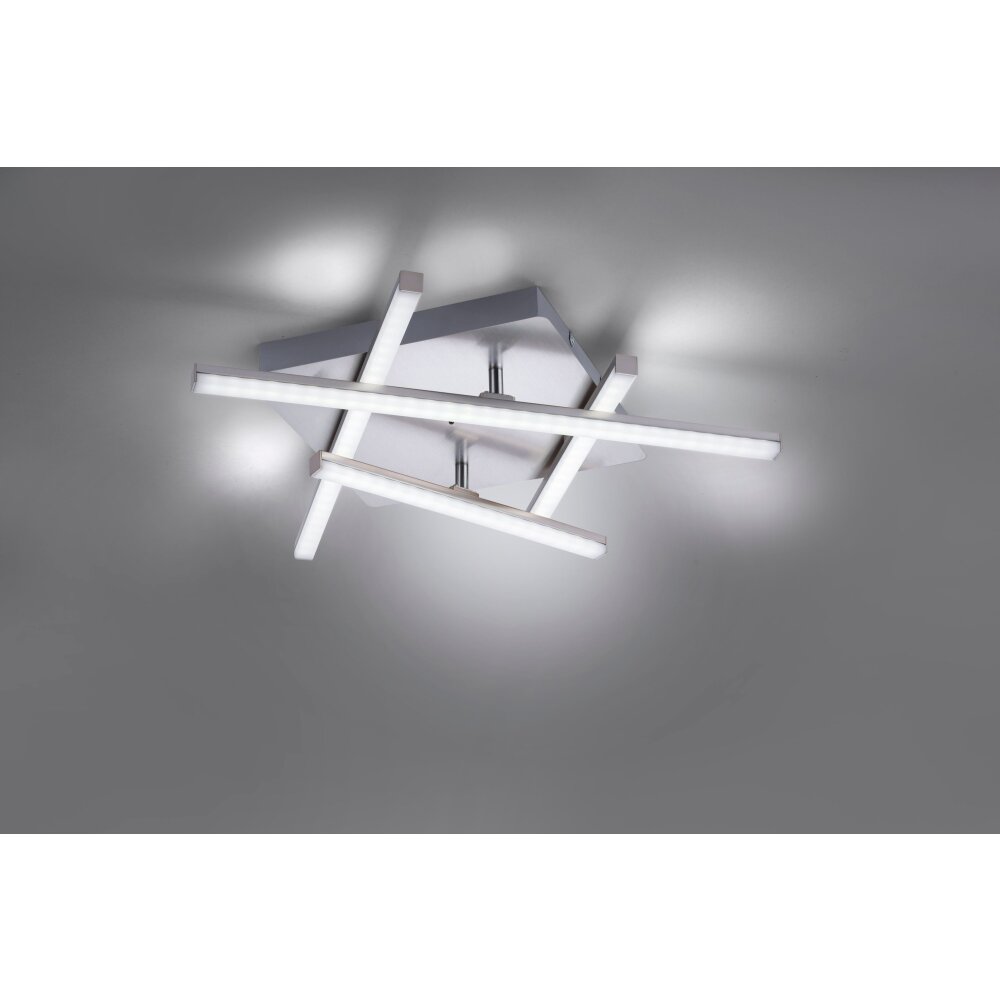 Leuchten Direkt LOLA-SIMON Deckenleuchte LED Edelstahl, 2-flammig, Fernbedienung, Farbwechsler main product photo