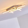 Eriz Deckenleuchte LED Nickel-Matt, 4-flammig, Fernbedienung, Farbwechsler