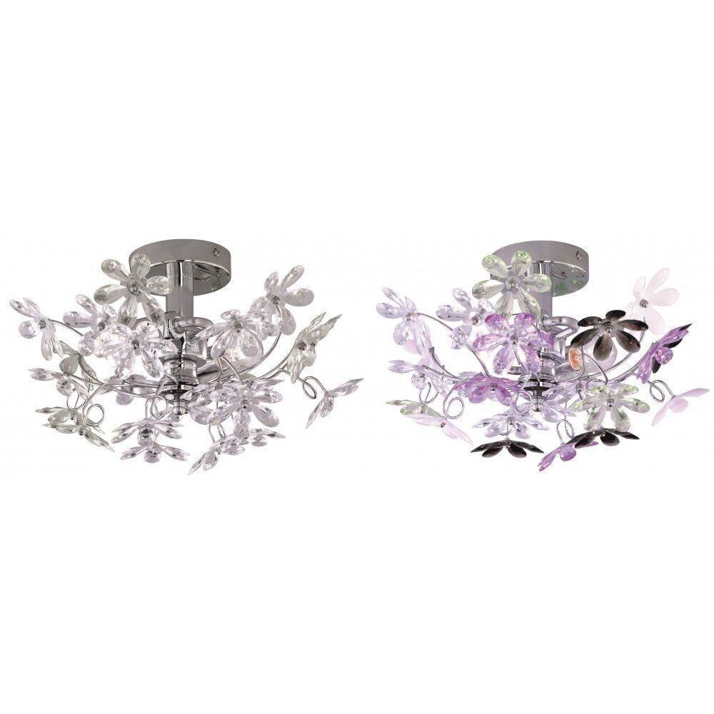 Reality FLOWER Wandleuchte Chrom, 2-flammig main product photo