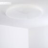 Trio Leuchten NAGANO Deckenleuchte LED Weiß, 1-flammig, Fernbedienung, Farbwechsler
