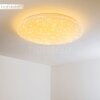 Trio Leuchten NAGANO Deckenleuchte LED Weiß, 1-flammig, Fernbedienung, Farbwechsler