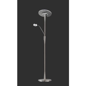 Trio Leuchten Quebec Stehleuchte LED Nickel-Matt, 1-flammig