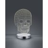 Reality SKULL Tischleuchte LED Chrom, 1-flammig