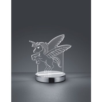 Reality Karo Tischleuchte LED Chrom, 1-flammig