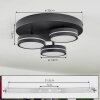 Huallilemu Deckenleuchte LED Schwarz, 3-flammig