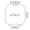 Lauden Ersatzglas 15 cm Bernsteinfarben