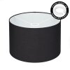 Lampenschirm aus Stoff Bassagoda Lampenschirm 35 cm Schwarz, Weiß