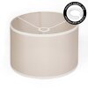 Stoff-Lampenschirm Bassagoda Lampenschirm 35 cm beige, Weiß