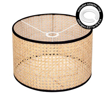 Ramila Lampenschirm 35 cm Naturfarben, Schwarz