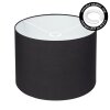 Stoff-Lampenschirm Bassagoda Lampenschirm 40 cm Schwarz, Weiß