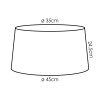 Lampenschirm aus Stoff Bassagoda Lampenschirm 45 cm Weiß