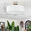 Foggia Deckenleuchte 40 cm Nickel-Matt, 3-flammig