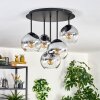 Koyoto Deckenleuchte Glas 15 cm Klar, Rauchfarben, 5-flammig