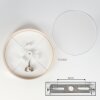 Foggia Deckenleuchte 50 cm Nickel-Matt, 3-flammig