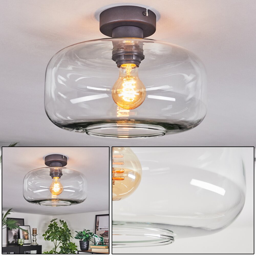 Boza Deckenleuchte Glas 28 cm Klar, 1-flammig main product photo