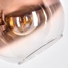 Koyoto Stehleuchte Glas 25 cm Chrom, Schwarz, 1-flammig