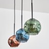 Ripoll Hängeleuchte Glas 15 cm Blau, Grün, Kupferfarben, 3-flammig