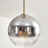 Koyoto Hängeleuchte Glas 30 cm Gold, Schwarz, 1-flammig