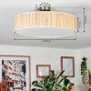 Foggia Deckenleuchte 50 cm Nickel-Matt, 3-flammig