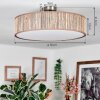Foggia Deckenleuchte 50 cm Nickel-Matt, 3-flammig