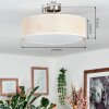 Foggia Deckenleuchte 40 cm Nickel-Matt, 3-flammig