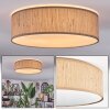 Antillo Deckenleuchte 40 cm Braun, Naturfarben, Weiß, 3-flammig