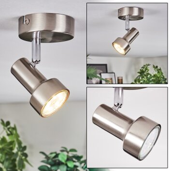 Edain Deckenleuchte LED Chrom, Nickel-Matt, 1-flammig