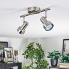 Edain Deckenleuchte LED Chrom, Nickel-Matt, 2-flammig