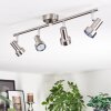 Edain Deckenleuchte LED Chrom, Nickel-Matt, 4-flammig