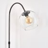 Koyoto Stehleuchte Glas 25 cm Chrom, Schwarz, 1-flammig