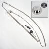 Baloca Stehleuchte 27 cm Nickel-Matt, Schwarz, 1-flammig