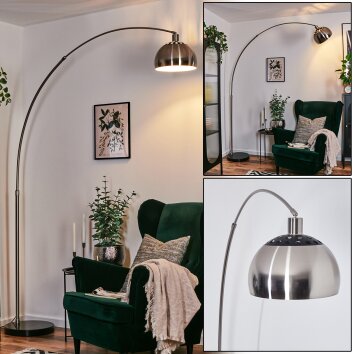 Baloca Stehleuchte 27 cm Nickel-Matt, Schwarz, 1-flammig