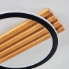 Pompu Deckenleuchte LED Naturfarben, Schwarz, 1-flammig