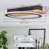 Pompu Deckenleuchte LED Naturfarben, Schwarz, 1-flammig