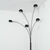 Nikkala Stehleuchte Chrom, Schwarz, 5-flammig