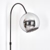 Koyoto Stehleuchte Glas 25 cm Chrom, Schwarz, 1-flammig