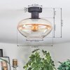 Mertola Deckenleuchte Glas 25 cm Bernsteinfarben, Klar, 1-flammig