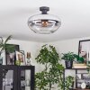 Mertola Deckenleuchte Glas 35 cm Klar, Rauchfarben, 1-flammig
