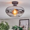 Mertola Deckenleuchte Glas 30 cm Klar, Rauchfarben, 1-flammig