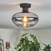 Mertola Deckenleuchte Glas 25 cm Klar, Rauchfarben, 1-flammig
