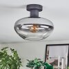 Mertola Deckenleuchte Glas 25 cm Klar, Rauchfarben, 1-flammig