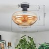 Mertola Deckenleuchte Glas 30 cm Bernsteinfarben, 1-flammig