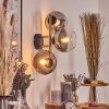Koyoto Wandleuchte Glas 15 cm Gold, Schwarz, 3-flammig