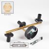 Koyoto Wandleuchte Glas 15 cm Gold, Schwarz, 3-flammig