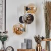 Koyoto Wandleuchte Glas 15 cm Gold, Schwarz, 3-flammig