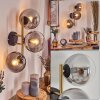 Gastor Wandleuchte Glas 15 cm Gold, Schwarz, 3-flammig
