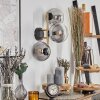 Gastor Wandleuchte Glas 15 cm Gold, Schwarz, 3-flammig