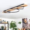 Pompu Deckenleuchte LED Holz hell, Schwarz, 2-flammig
